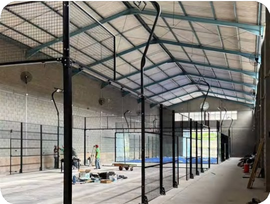 Installed padel court customer case from Argentina.