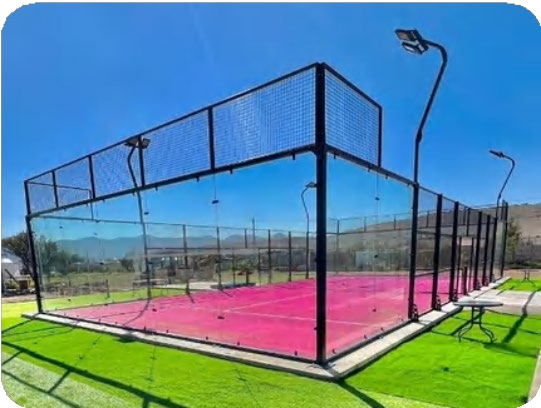 Installed padel court customer case from Colombia.