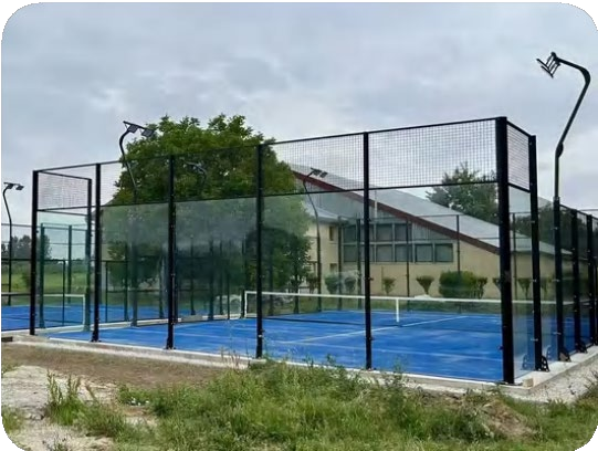 Installed padel court customer case from Hungary.