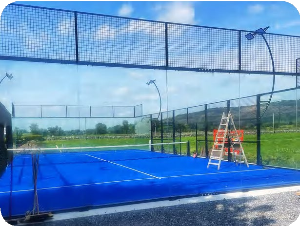 Installed padel court customer case from Ireland.