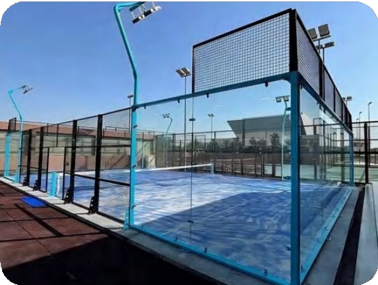 Installed padel court customer case from Mexico.