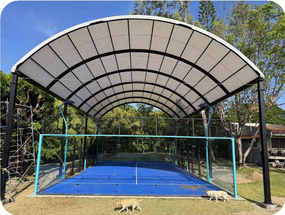 Installed padel court customer case from Panama.