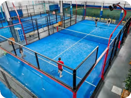Installed padel court customer case from Uruguay.