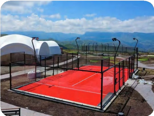 Installed padel court customer case from Russia.