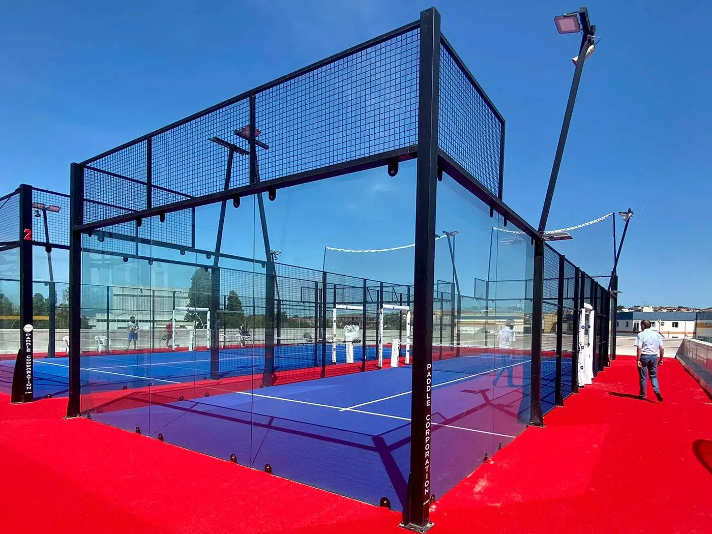 Installed panoramic single padel court photo